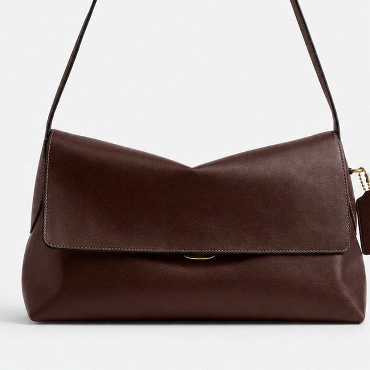 Maple Brown Grain Leather Shoulder Bag, photo 3