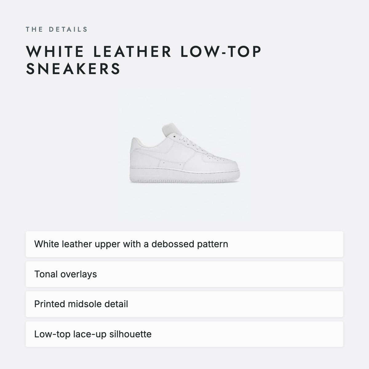 White Leather Low-Top Sneakers, photo 4