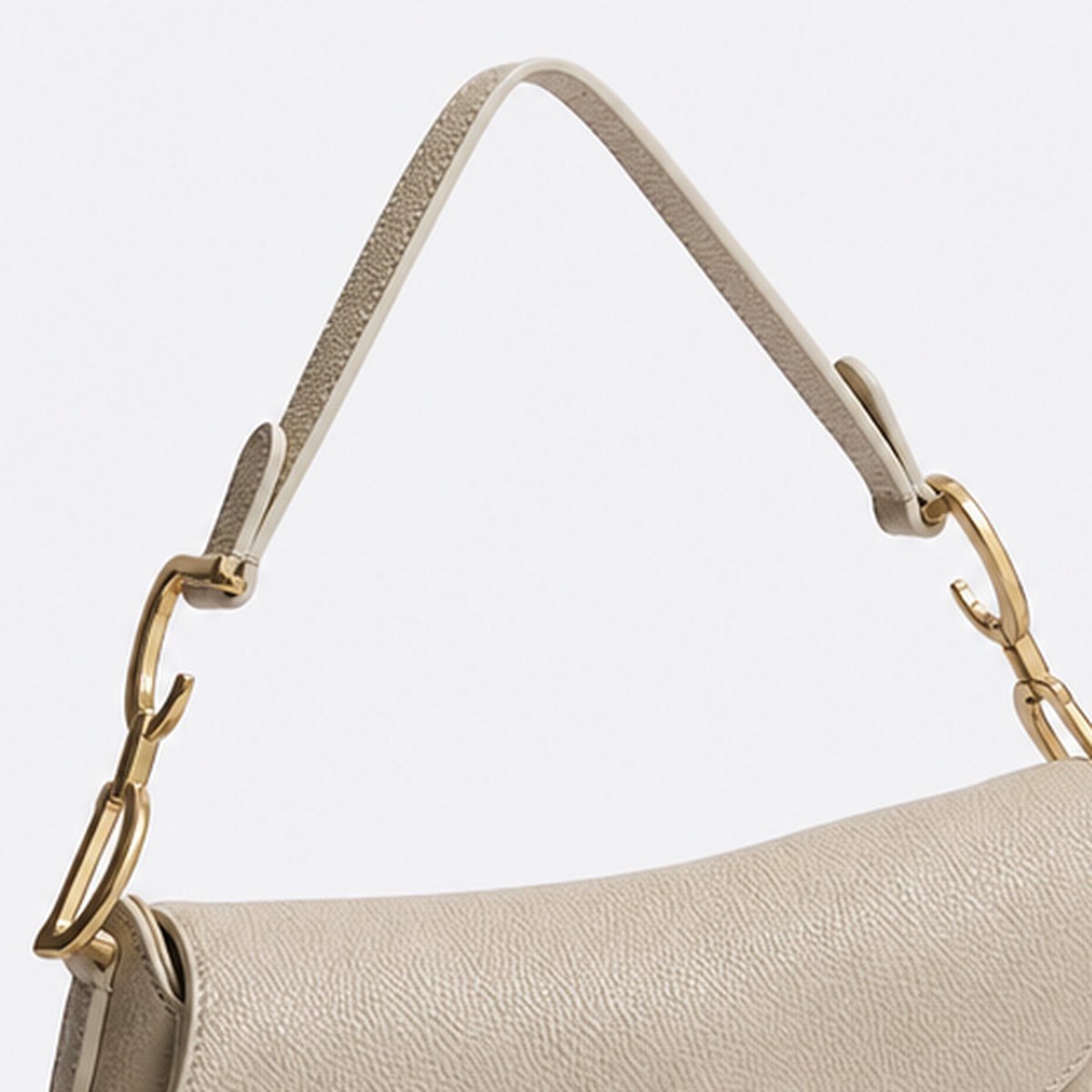 Small Beige Grained Calfskin Top-Handle Bag, photo 2