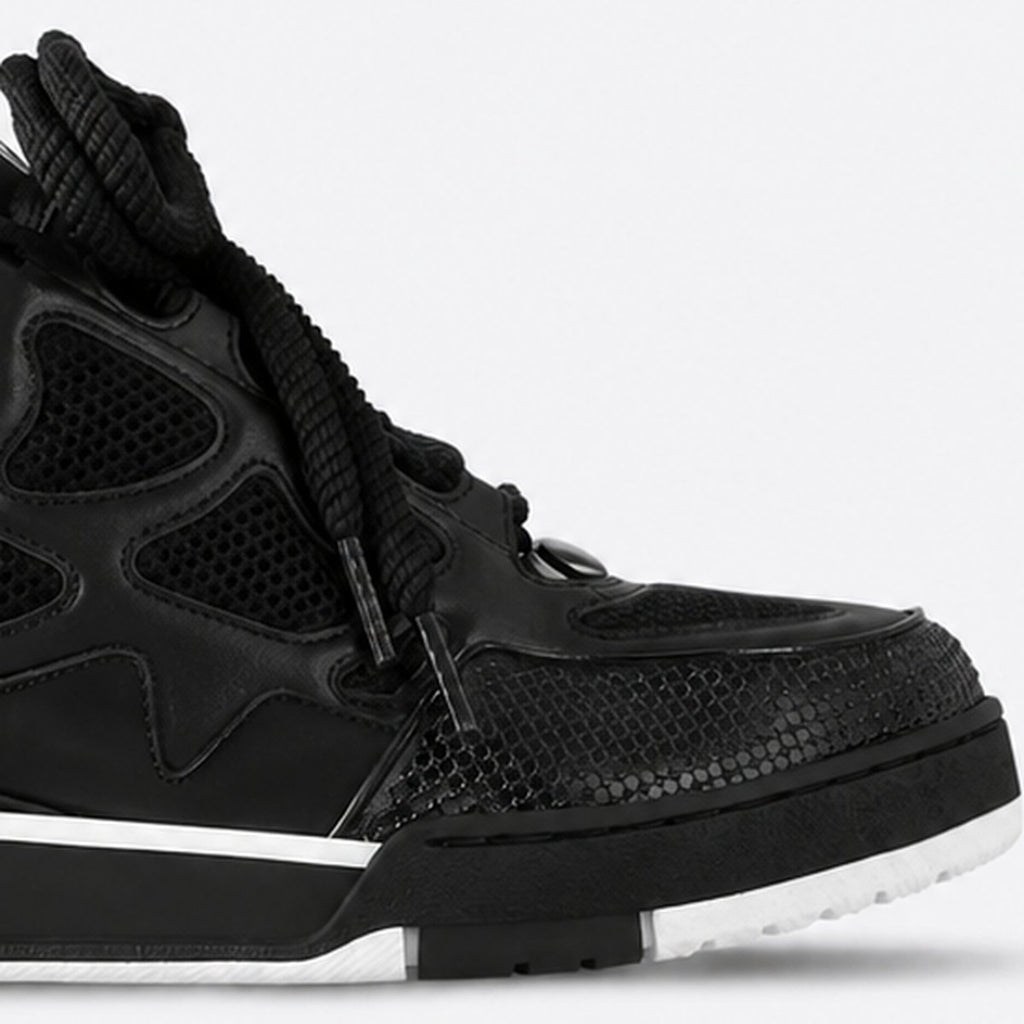 Black Mesh and Leather Sneakers, photo 3