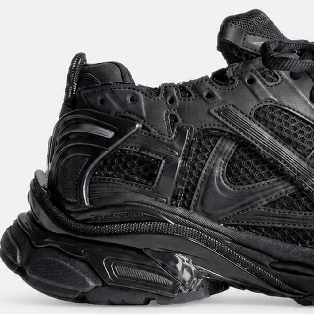 Black Layered Mesh Sneakers, photo 2