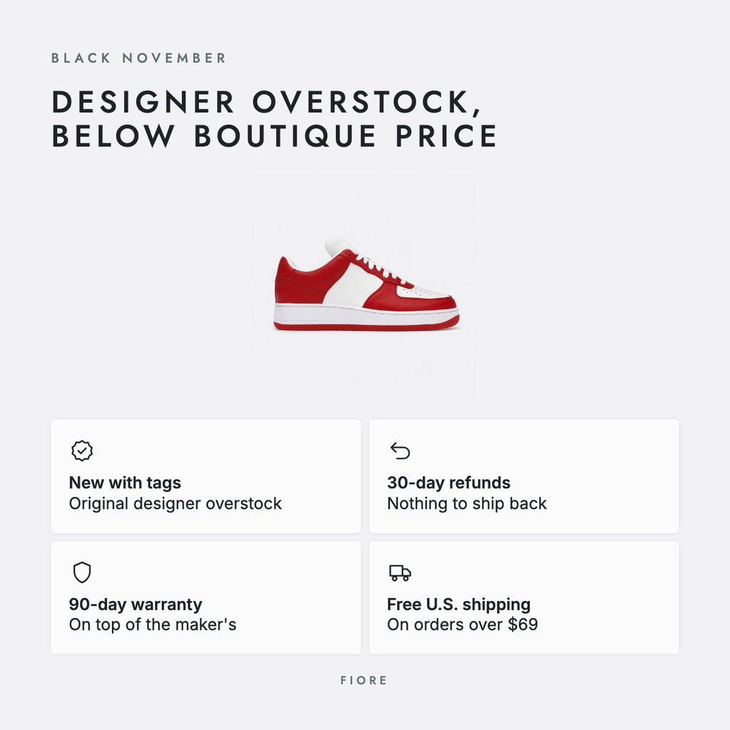 White and Red Leather Low-Top Sneakers, photo 5