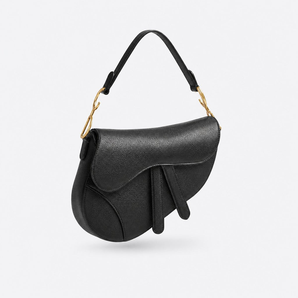 Small Black Grained Calfskin Top-Handle Bag, photo 1