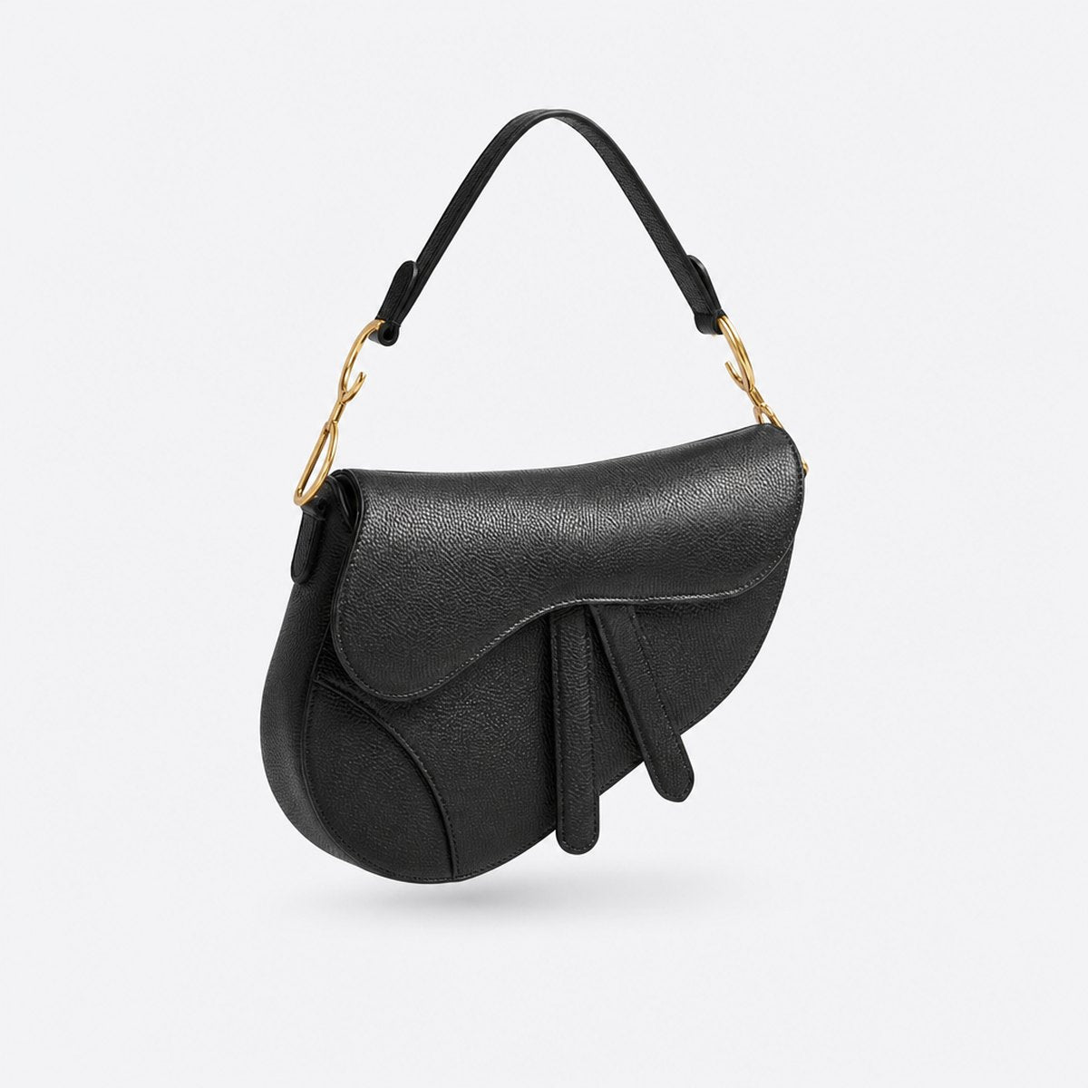 Small Black Grained Calfskin Top-Handle Bag, photo 1