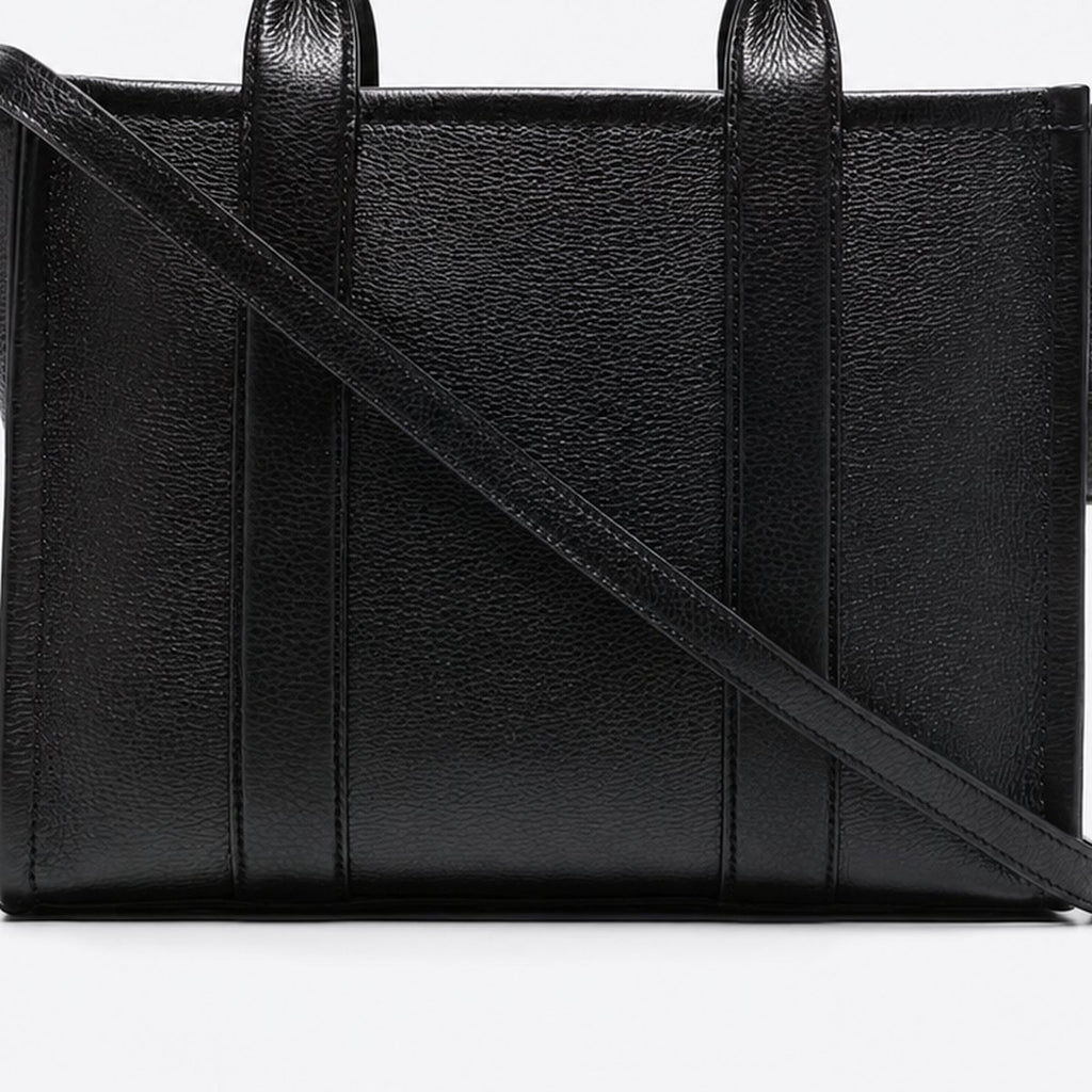 Medium Black Grained Leather Tote Bag, photo 3