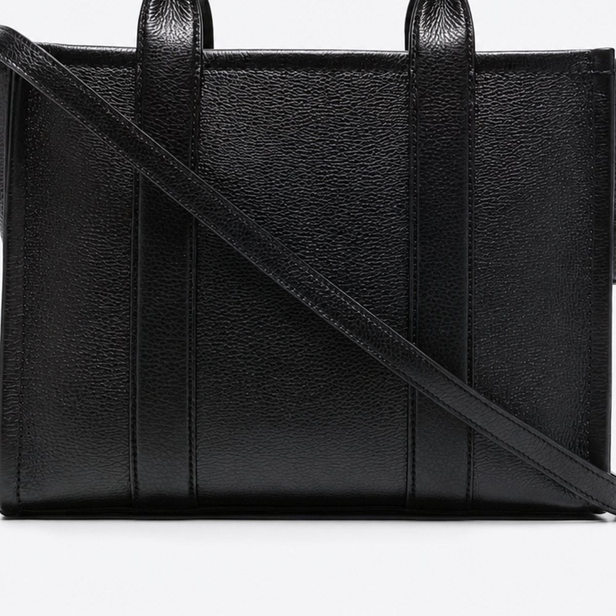 Medium Black Grained Leather Tote Bag, photo 3
