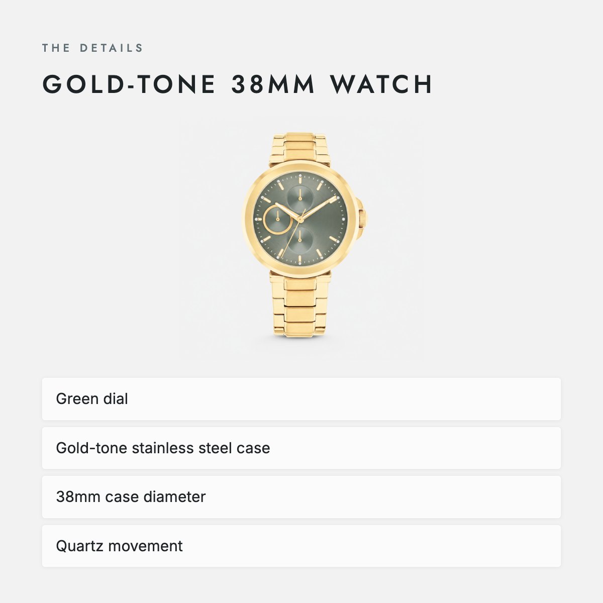 Gold-tone 38mm Watch, photo 4