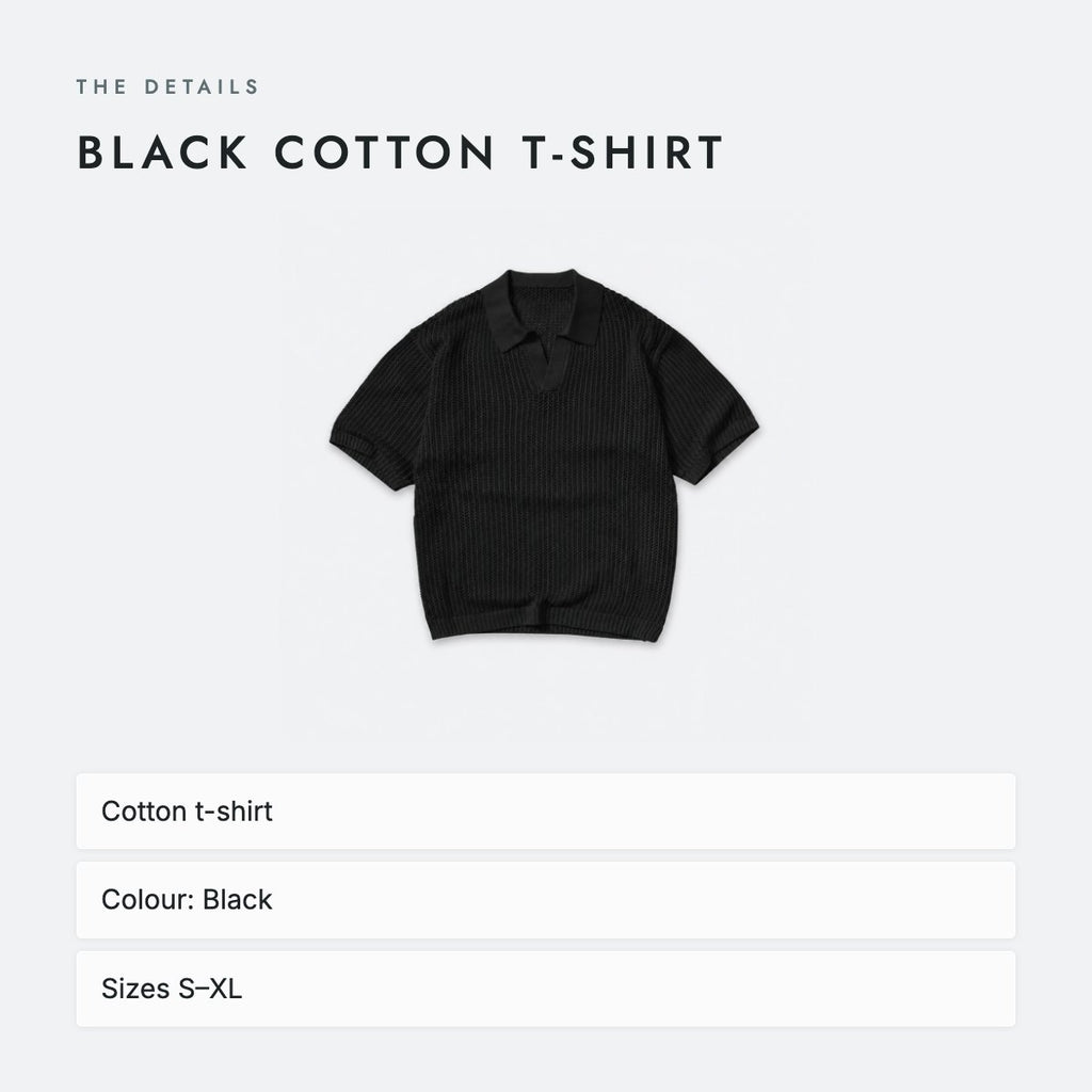 Black Cotton T-Shirt, photo 4