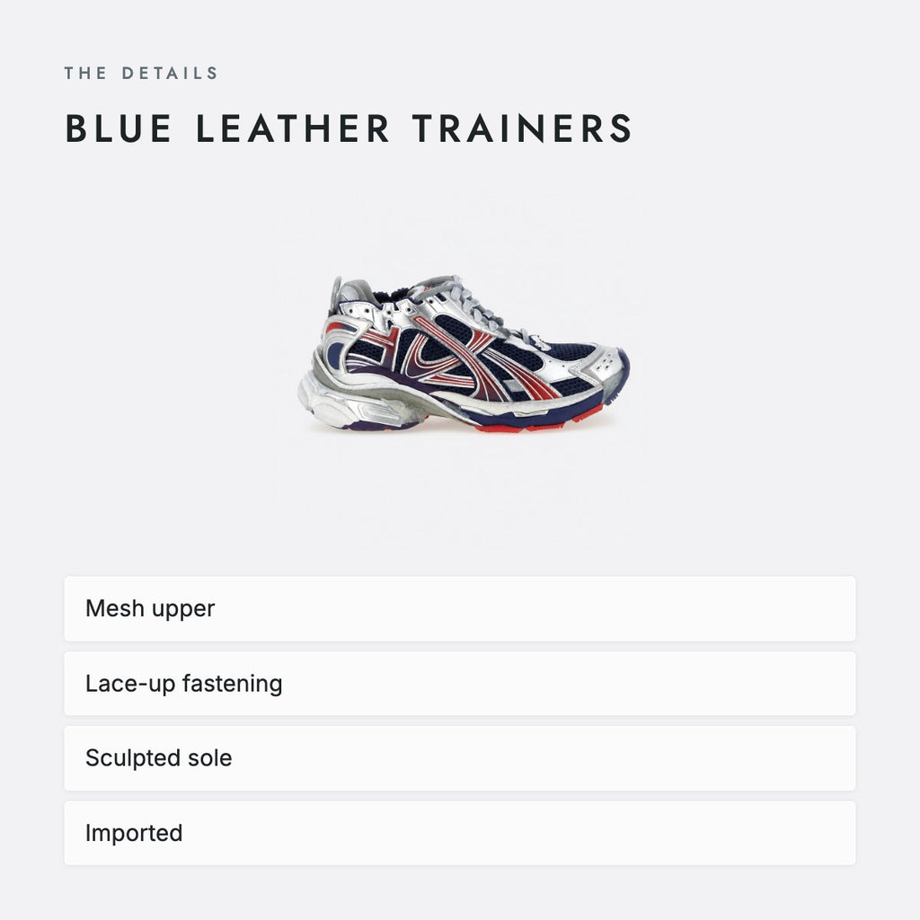 Blue Leather Trainers, photo 4