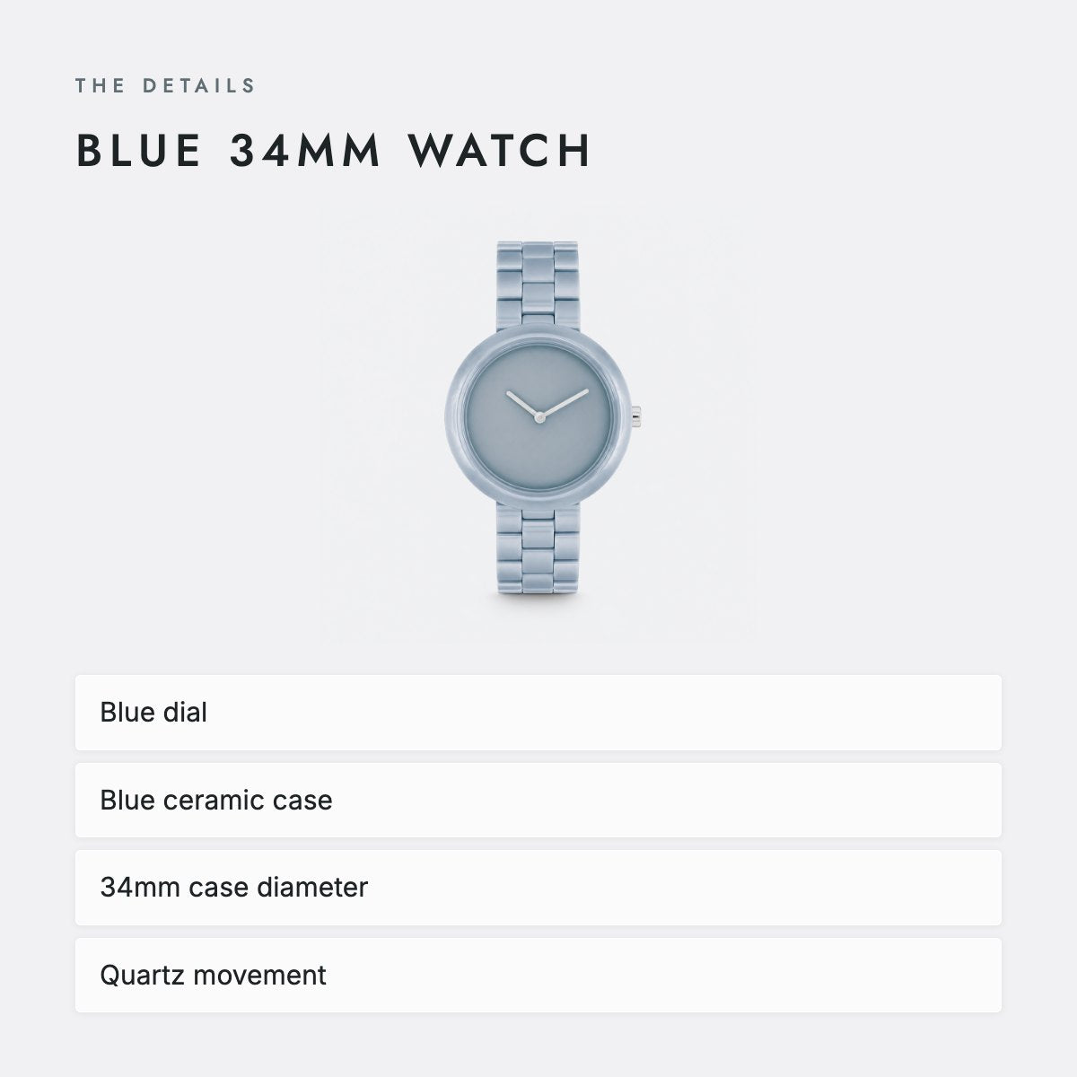 Blue 34mm Watch, photo 4