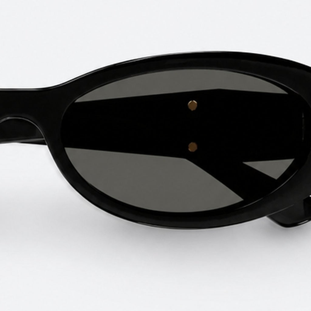 Black Oval-Frame Sunglasses with Grey Lenses, photo 3