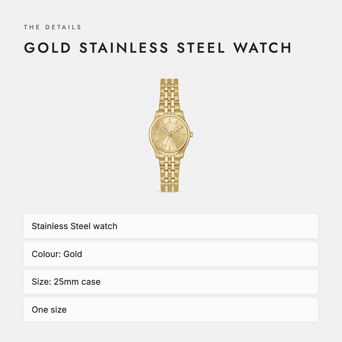 Gold Stainless Steel Watch, photo 4