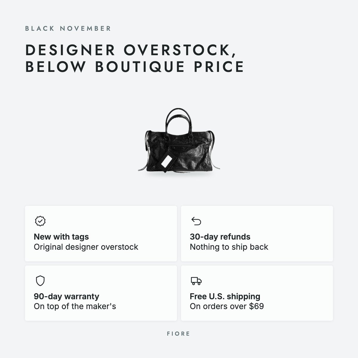 Large Black Lambskin Tote, photo 5