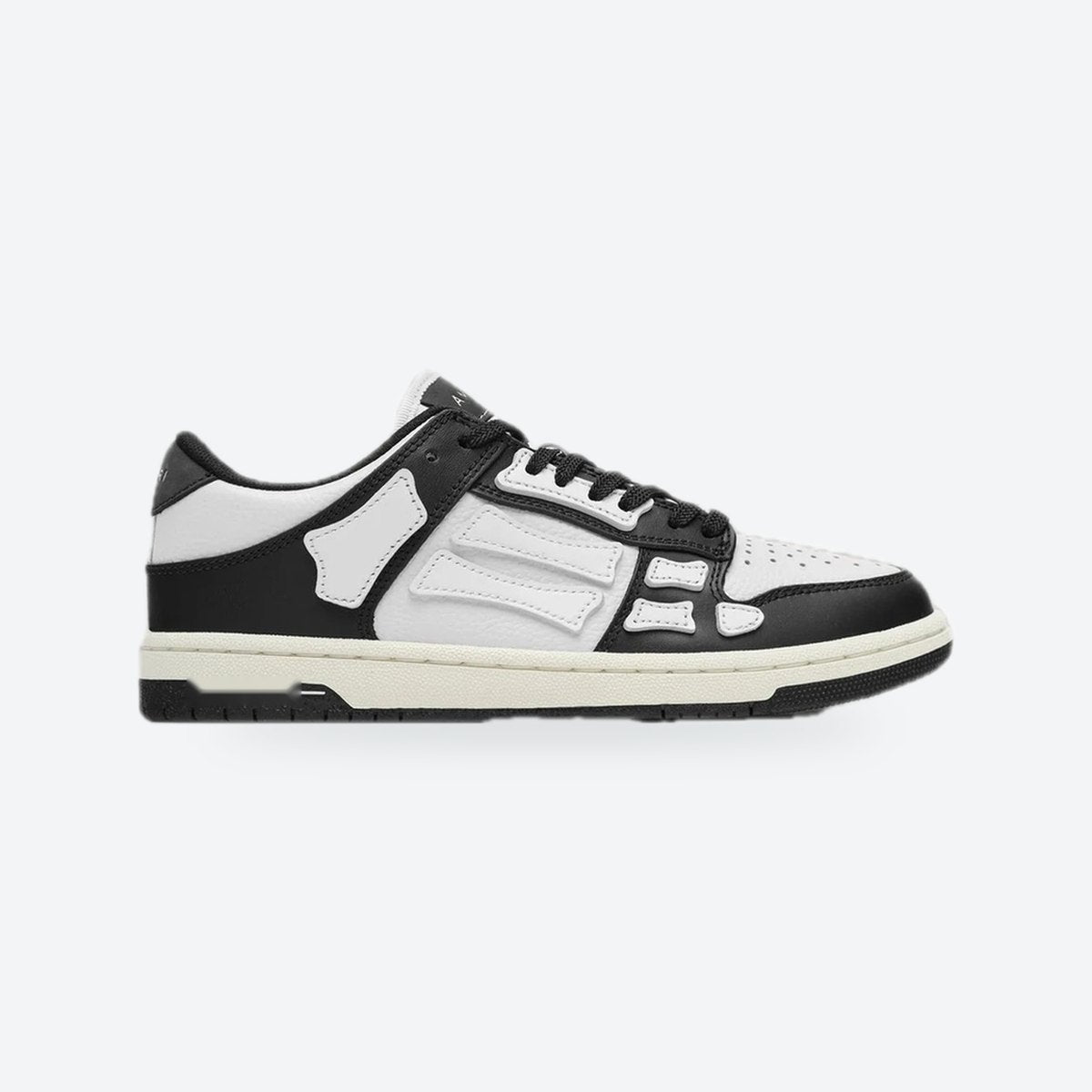 Black and White Leather Low-Top Sneakers, photo 1