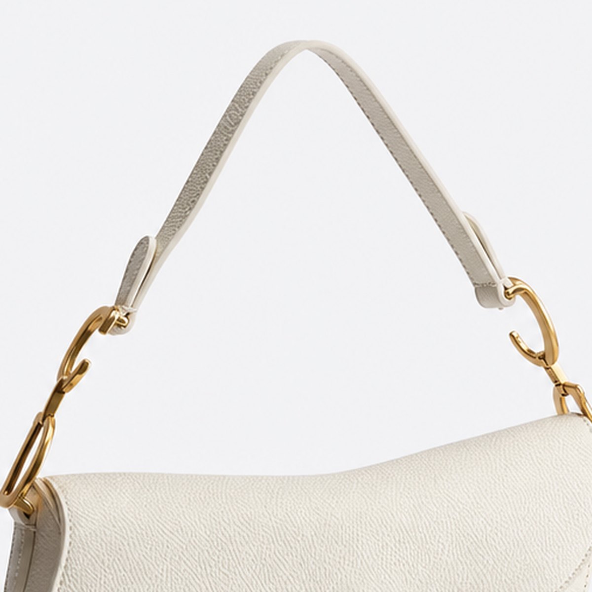 Small Ivory Grained Calfskin Top-Handle Bag, photo 2