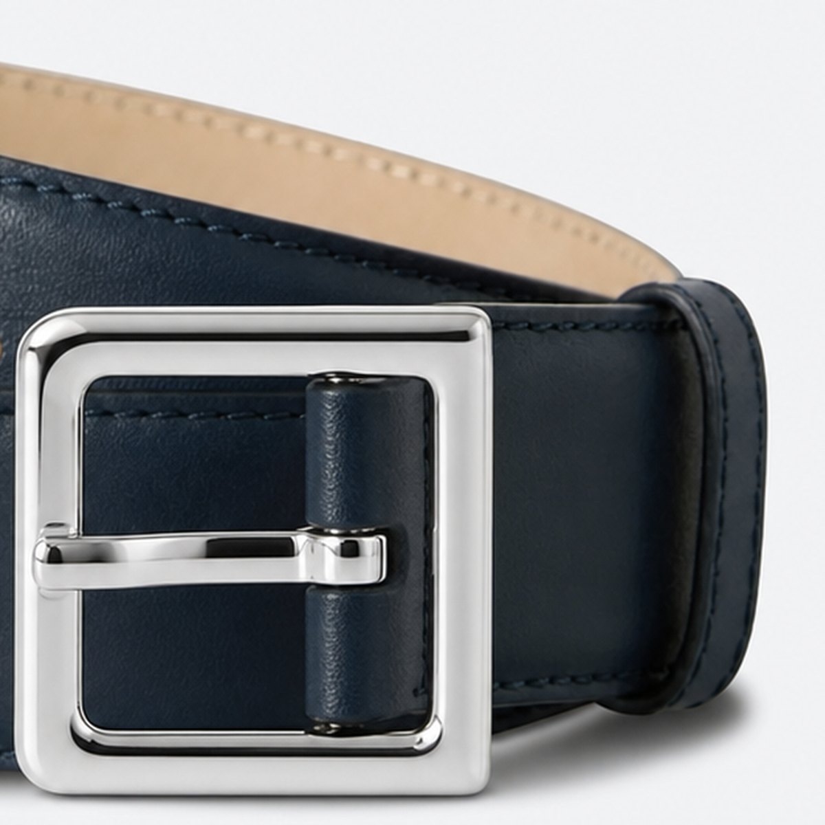Navy Leather Belt, photo 3