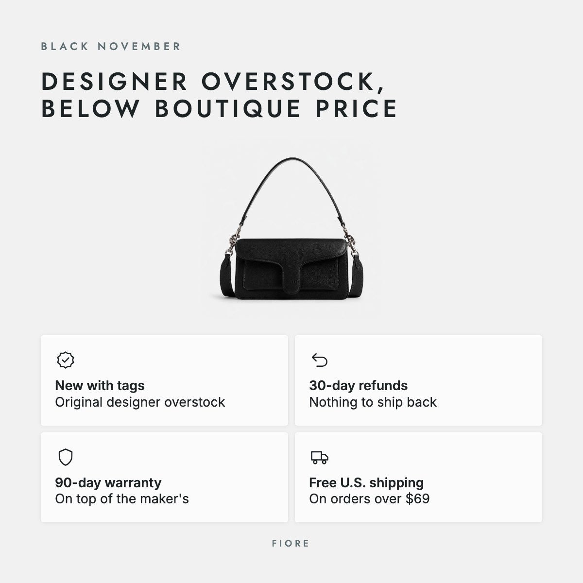 Black Pebble Leather Shoulder Bag, photo 5