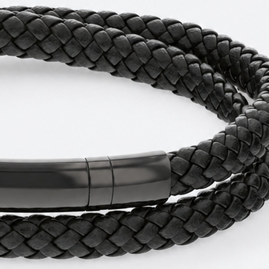 Black Leather Bracelet, photo 3