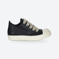 Black Leather Low Sneakers with Jumbo Laces, photo 1