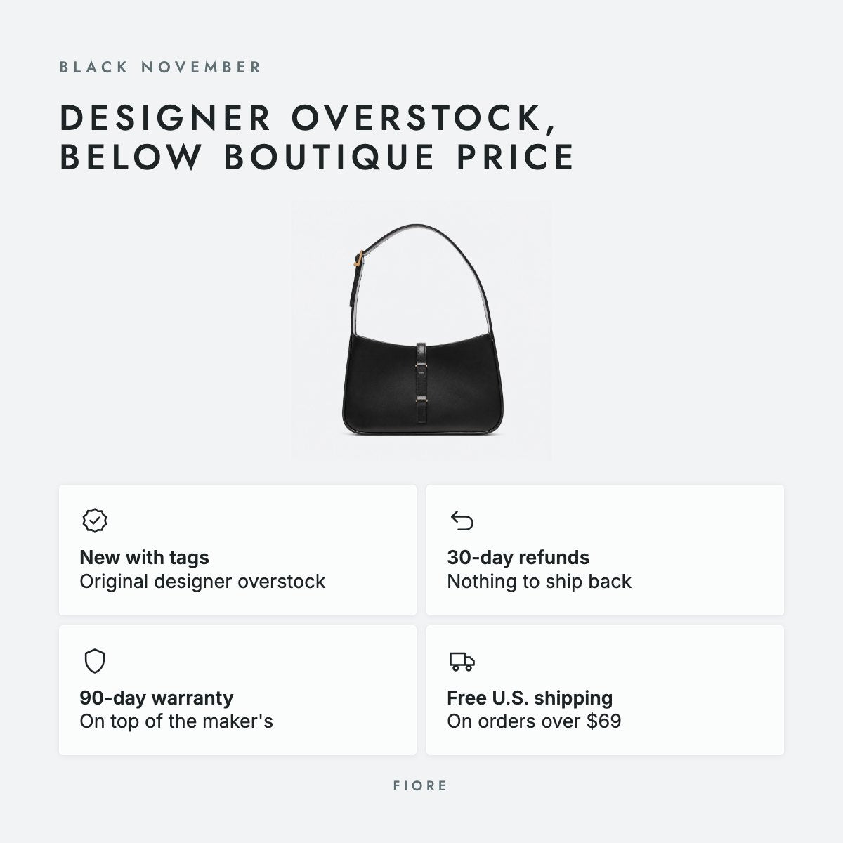 Black Leather Curved Shoulder Bag, photo 5