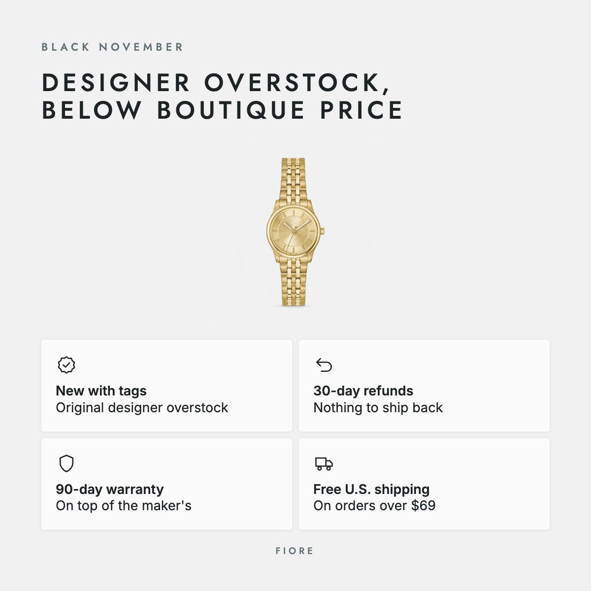Gold Stainless Steel Watch, photo 5