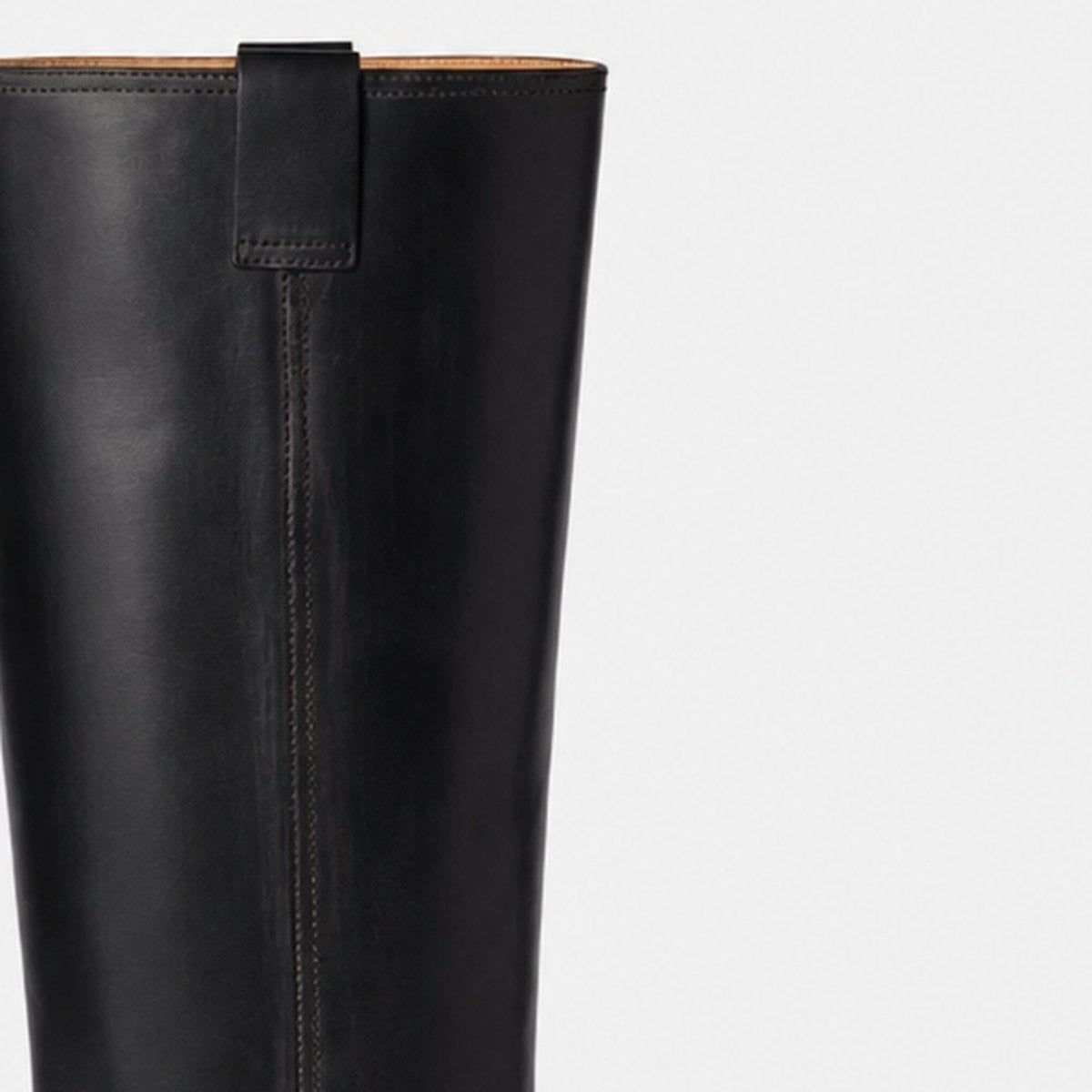 Tall Black Leather Boots with Lug Sole, photo 2