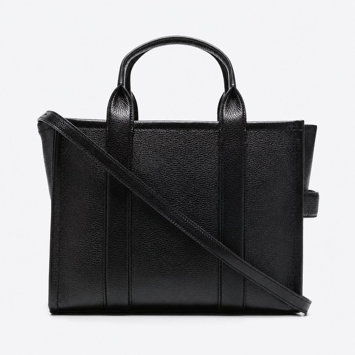 Medium Black Grained Leather Tote Bag, photo 1