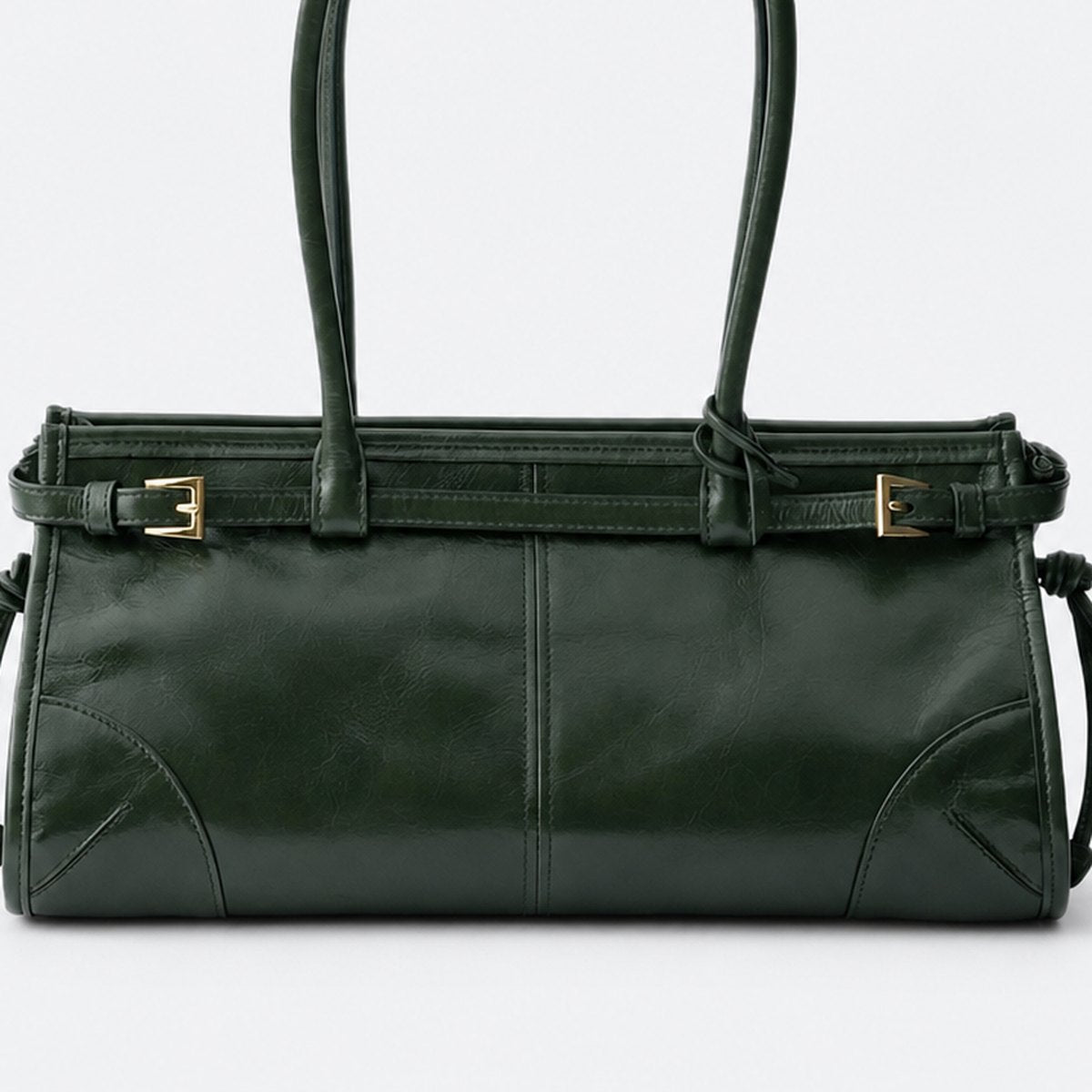 Forest Green Leather Top-Handle Bag, photo 3