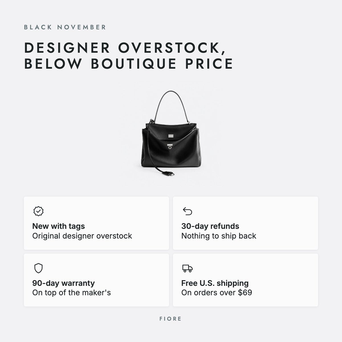 Black Leather Top-Handle Bag, Silver-Tone Hardware, photo 5