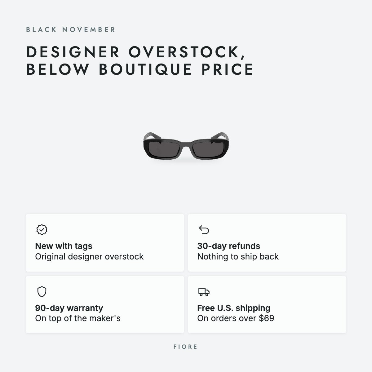 Black Rectangular Acetate Sunglasses, photo 5