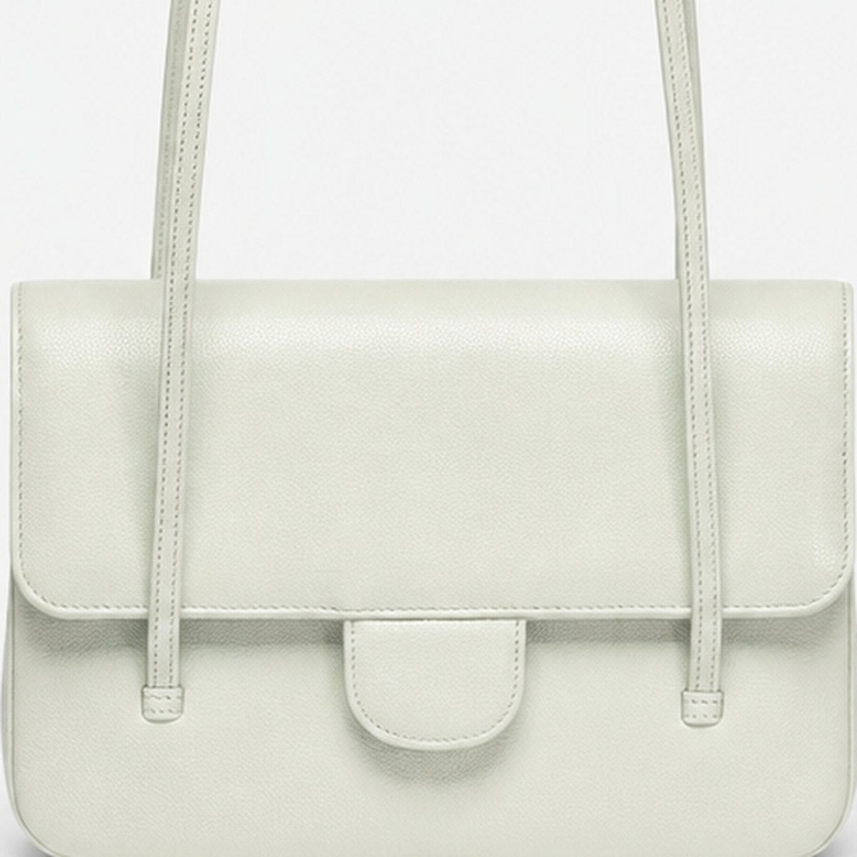 Light Green Grained Calfskin Flap Bag, photo 3