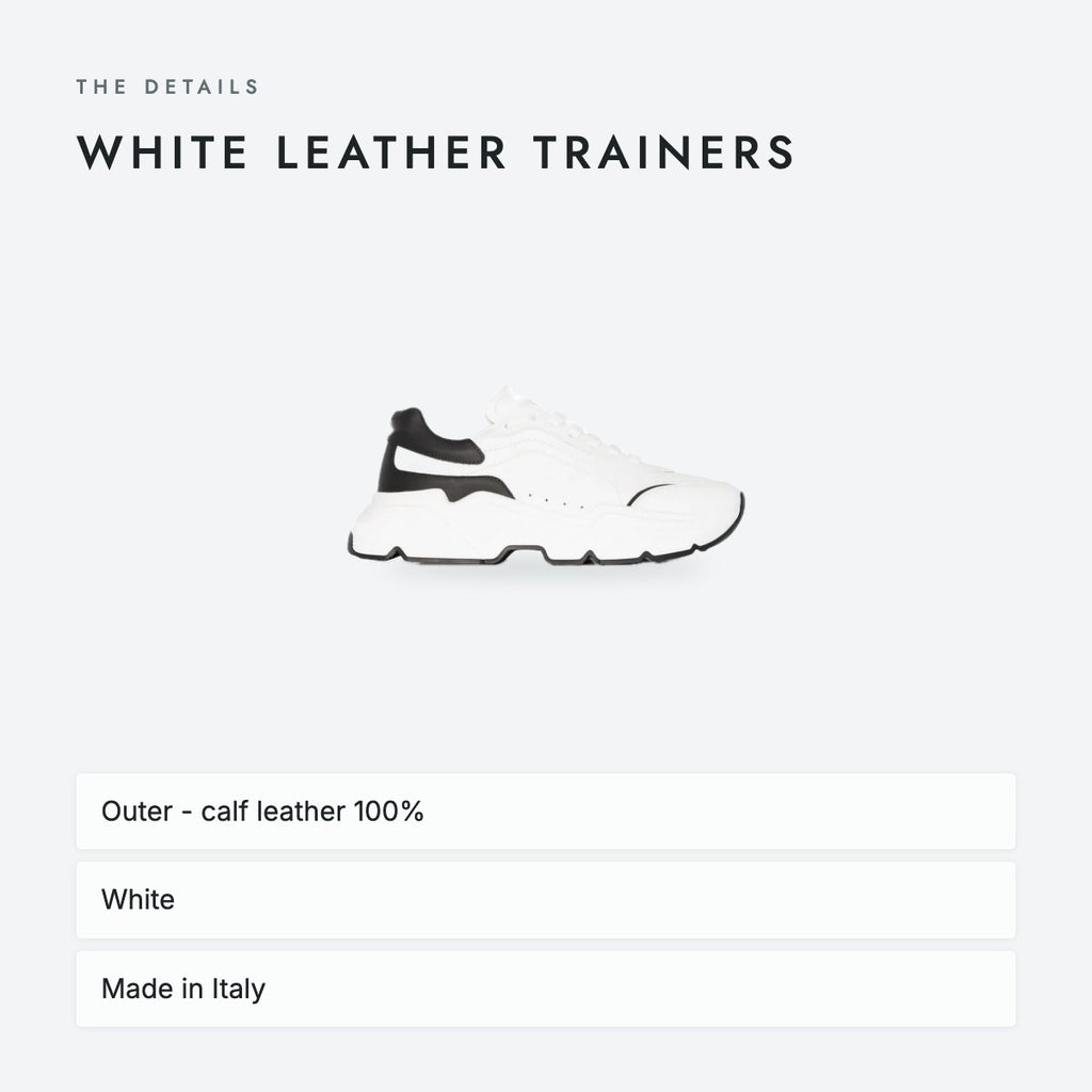 White Leather Trainers, photo 4