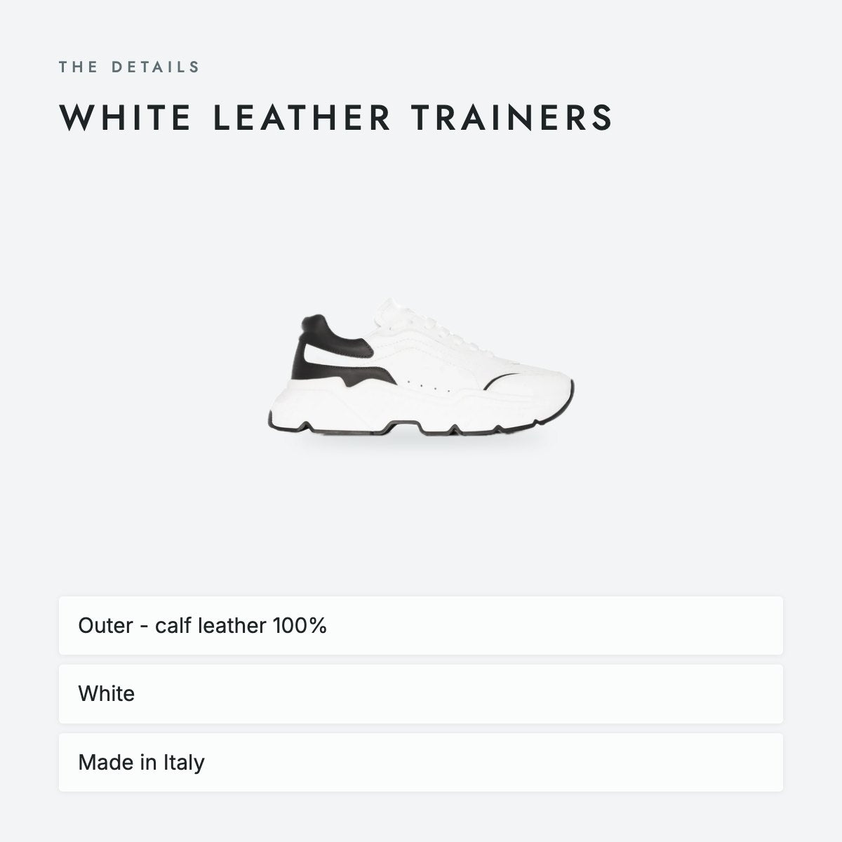White Leather Trainers, photo 4
