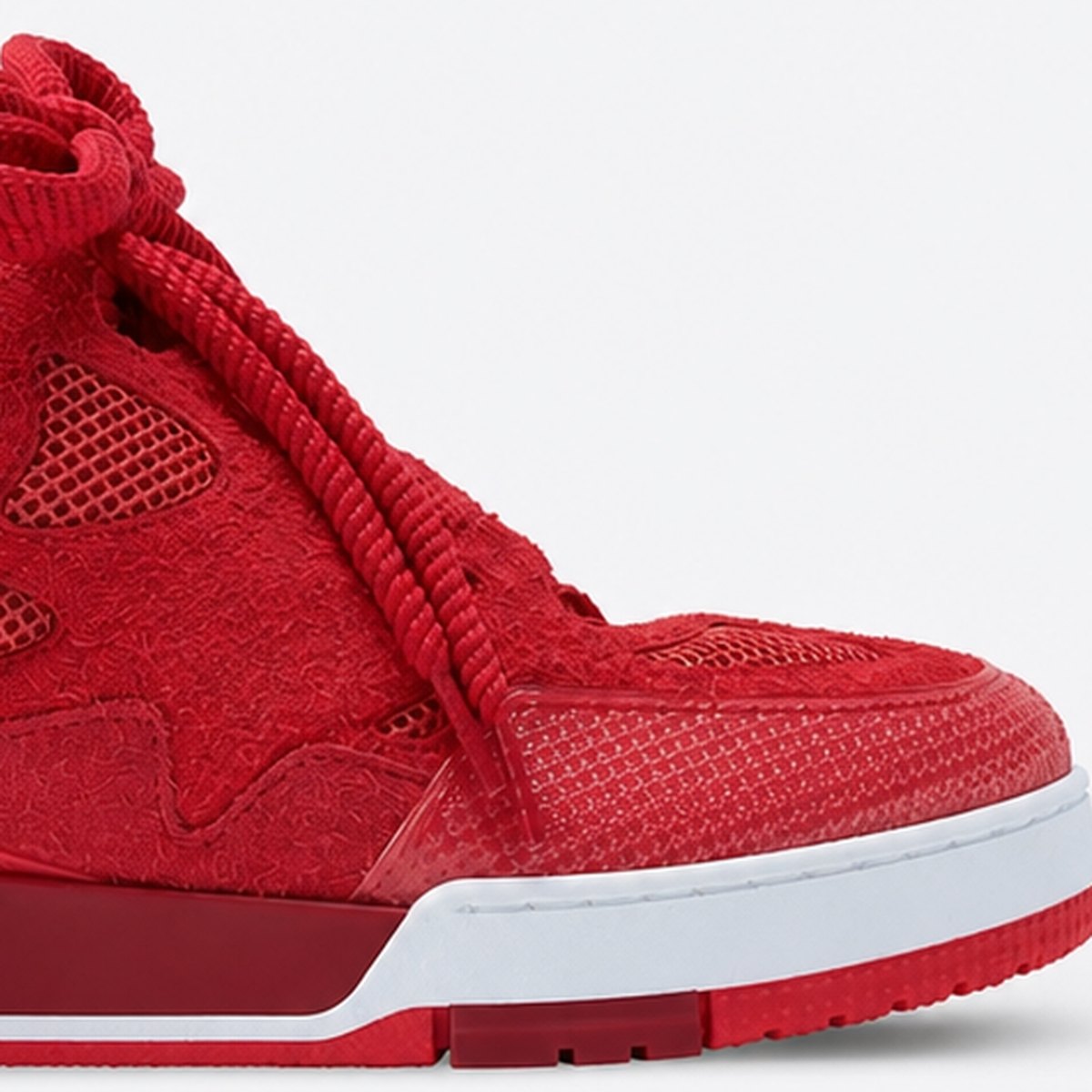 Red Suede and Mesh Sneakers, photo 3