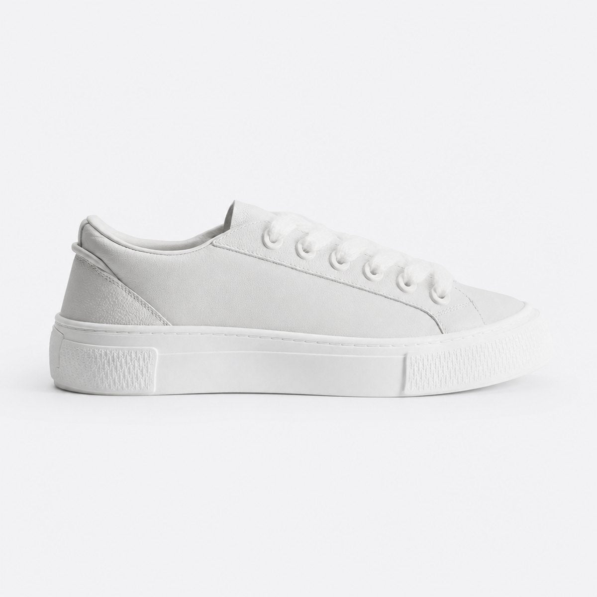 White Leather Low-Top Sneakers, photo 1