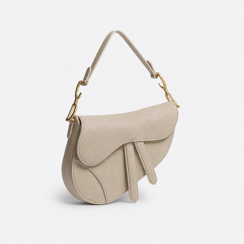 Small Beige Grained Calfskin Top-Handle Bag, photo 1
