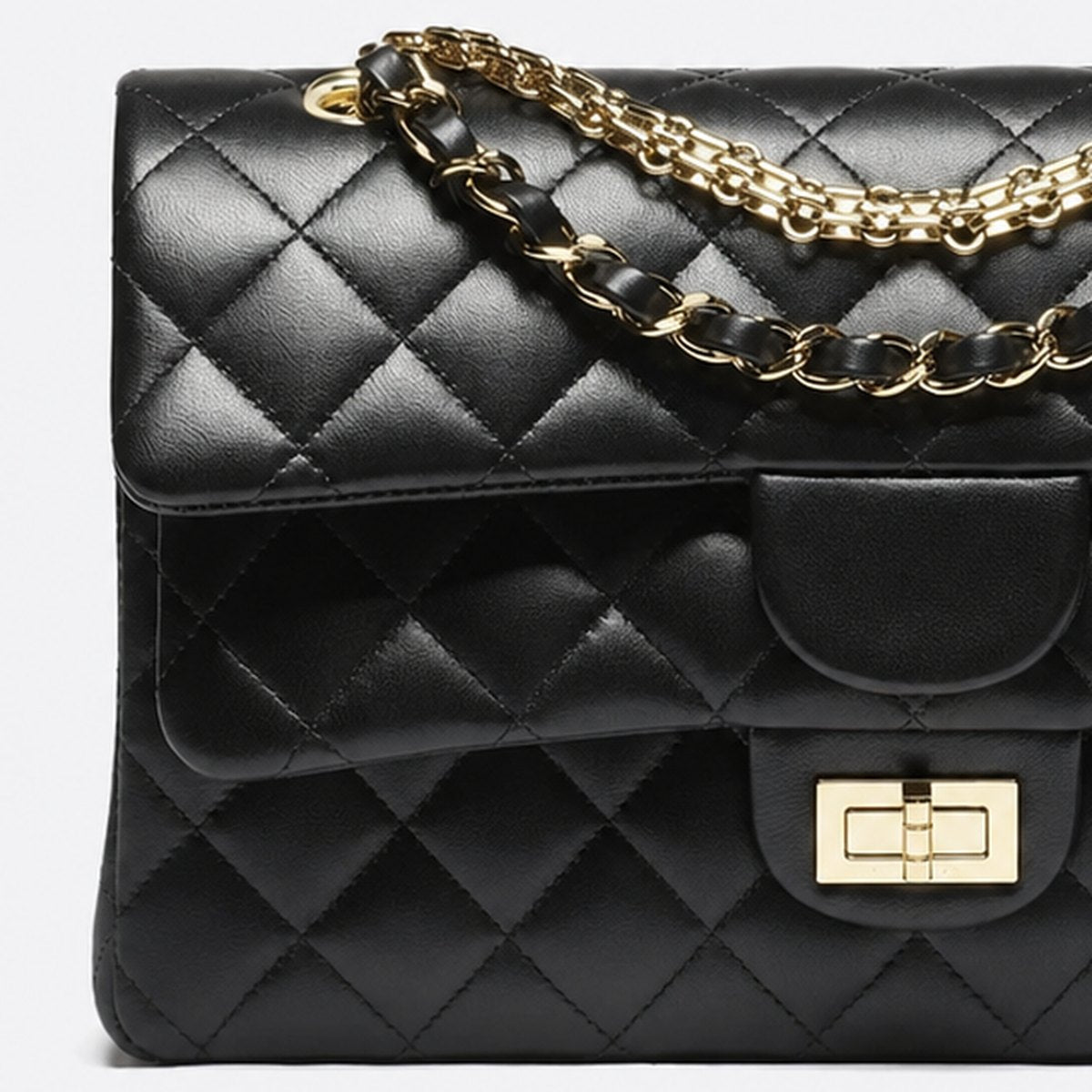Black Quilted Lambskin Flap Bag, photo 2