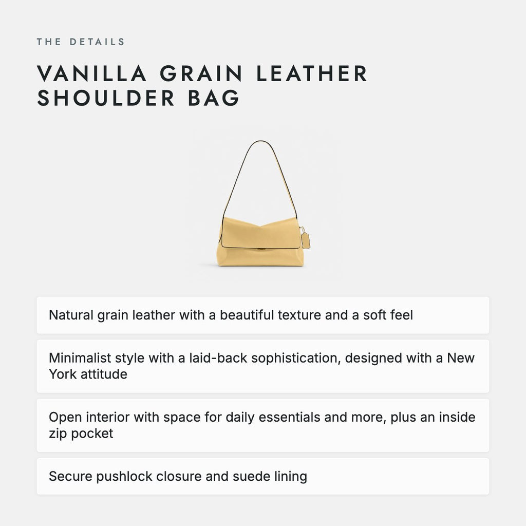 Vanilla Grain Leather Shoulder Bag, photo 4