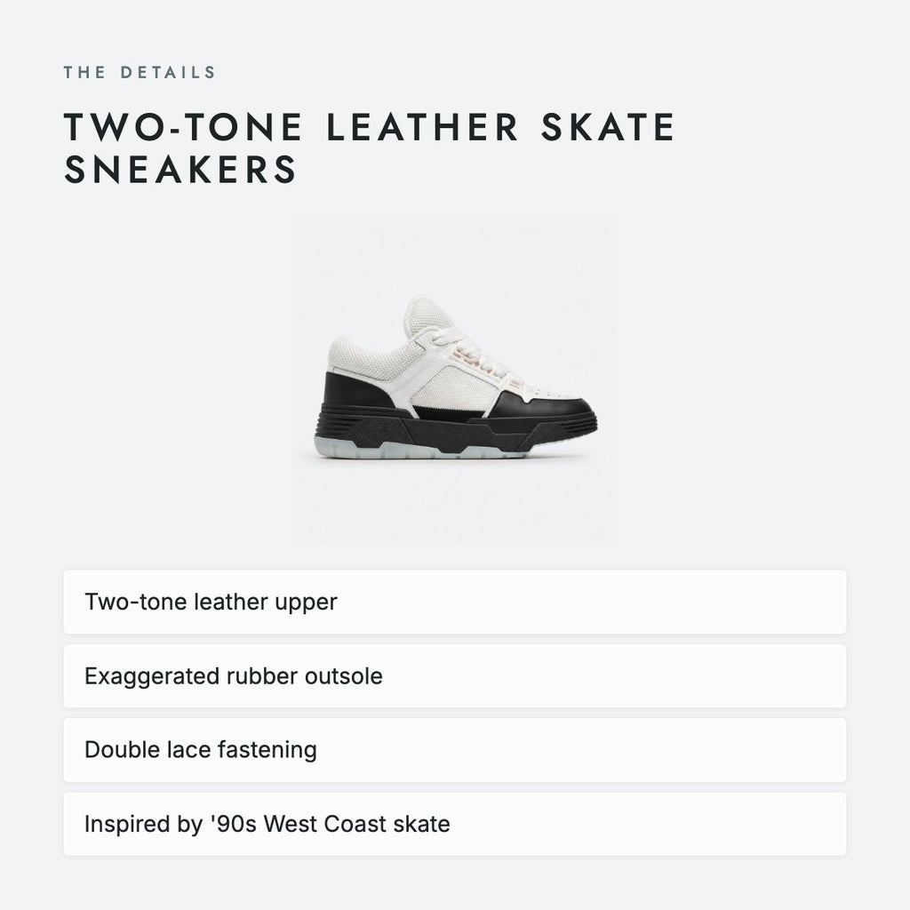 Two-Tone Leather Skate Sneakers, photo 4