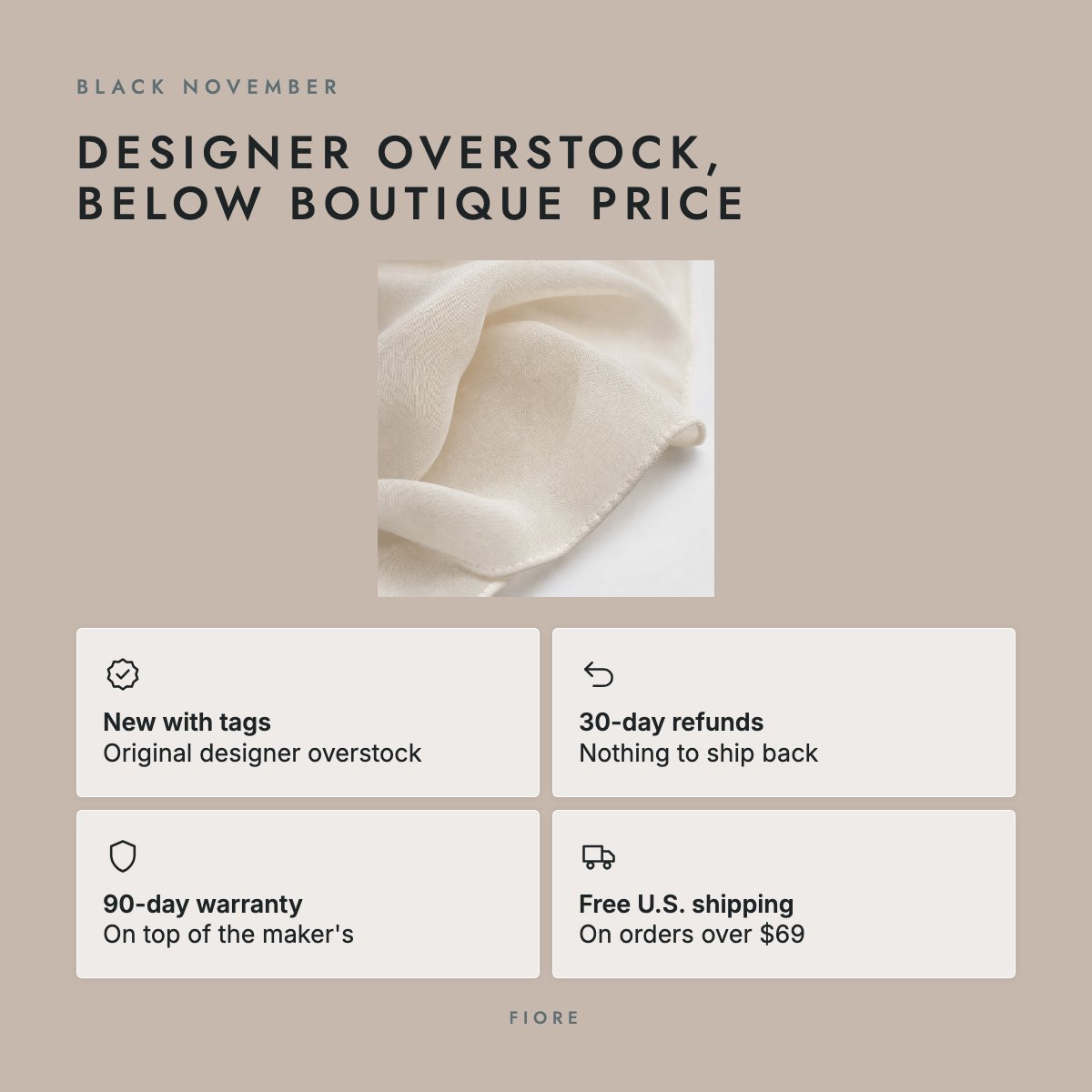 Cream Silk Scarf, photo 5