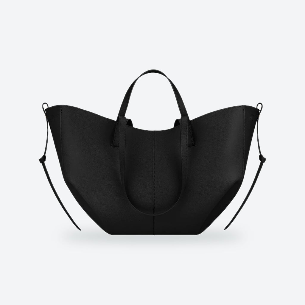 Large Black Textured Leather Tote, photo 1