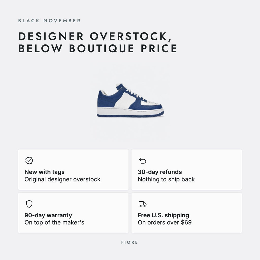White and Blue Leather Low-Top Sneakers, photo 5