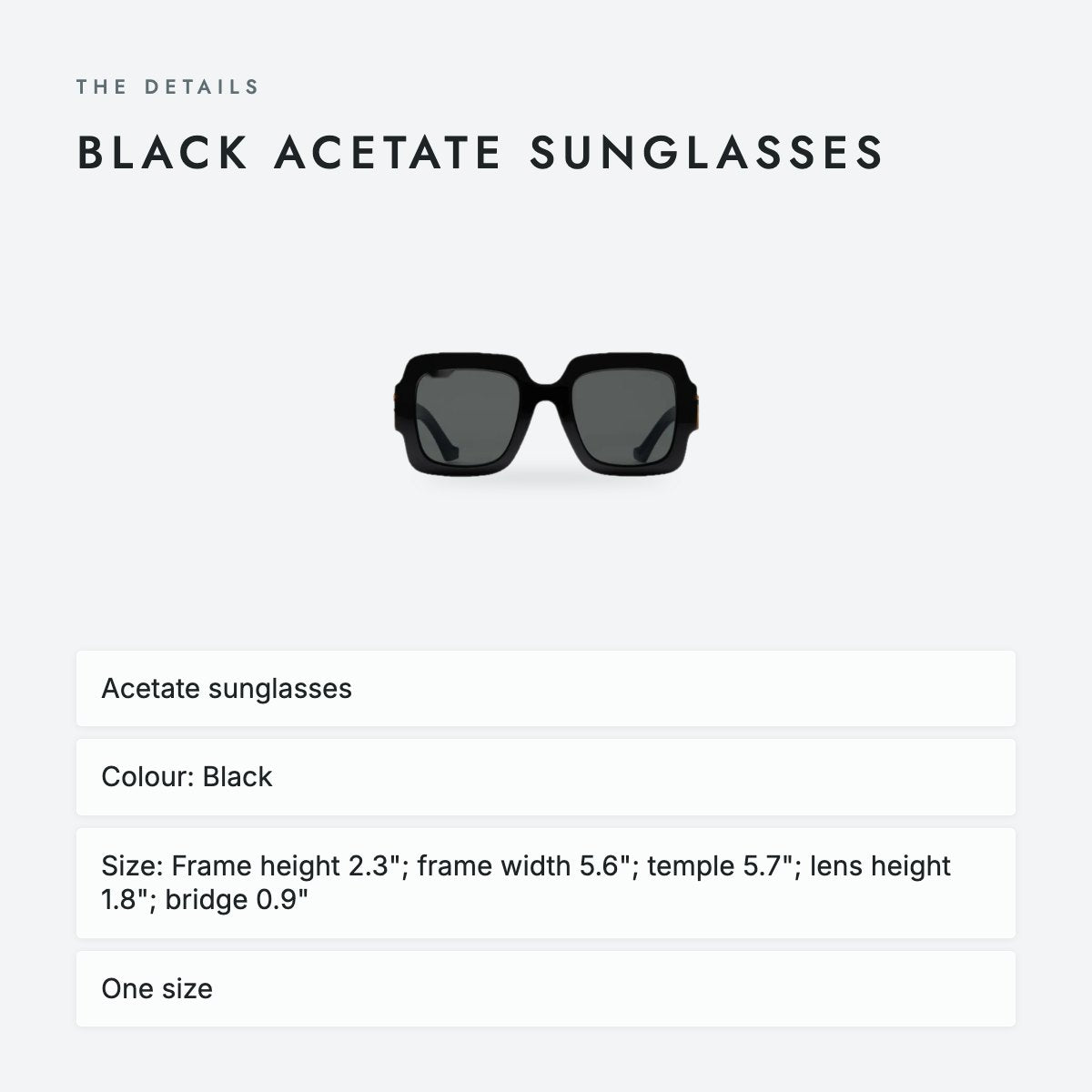 Black Acetate Sunglasses, photo 4