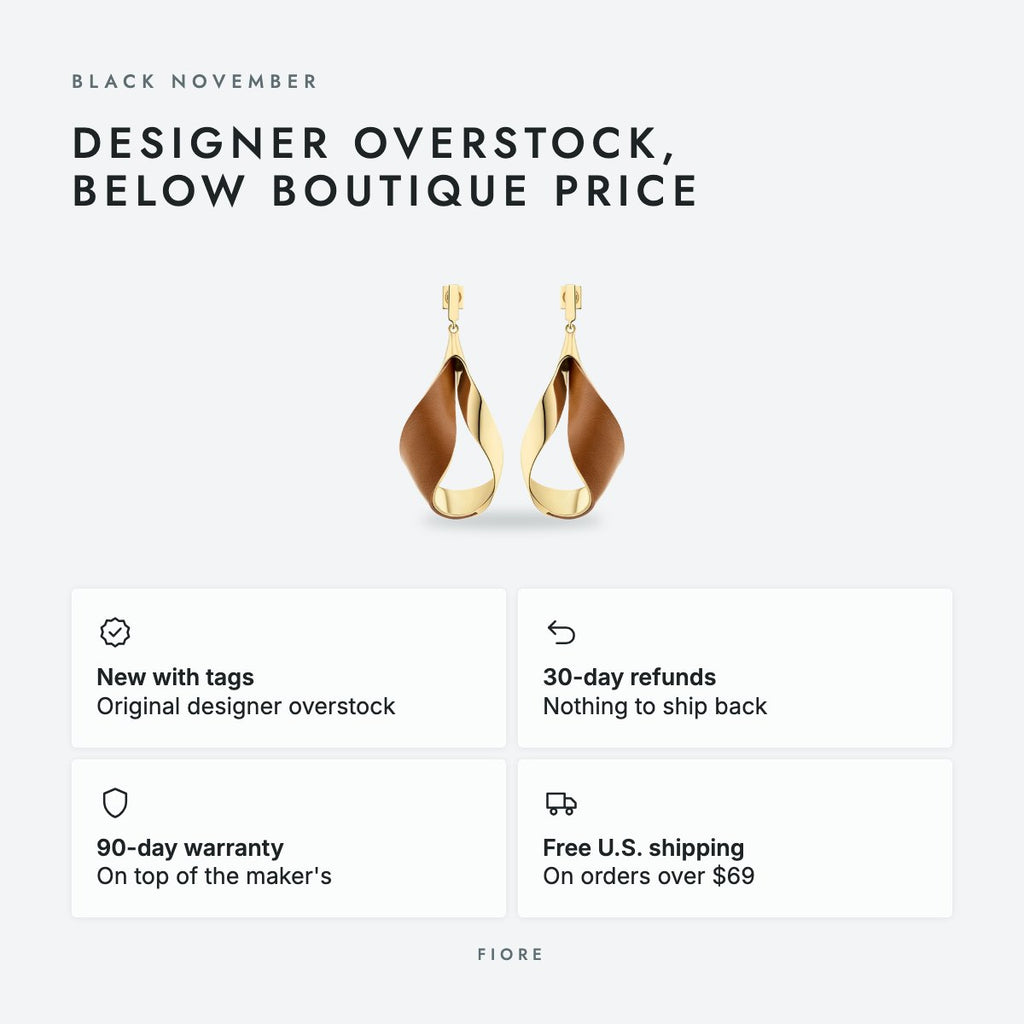 Gold Leather Earrings, photo 5