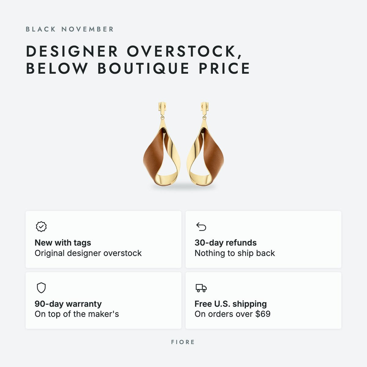 Gold Leather Earrings, photo 5