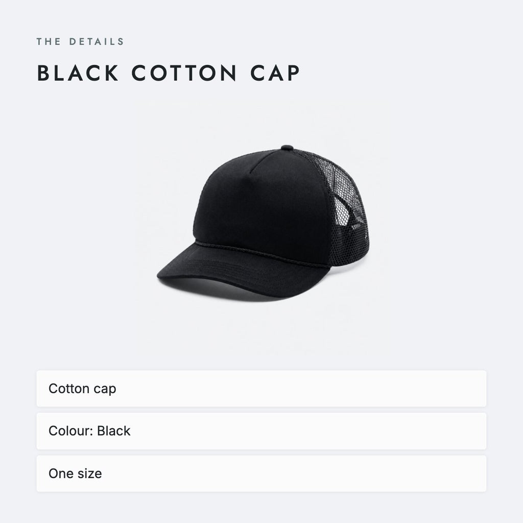 Black Cotton Cap, photo 4