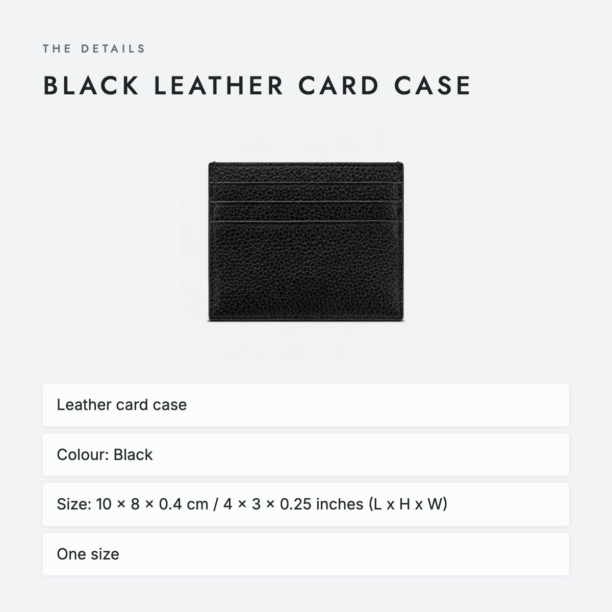 Black Leather Card Case, photo 4