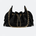 Black Lambskin Mini Drawstring Bag, photo 1