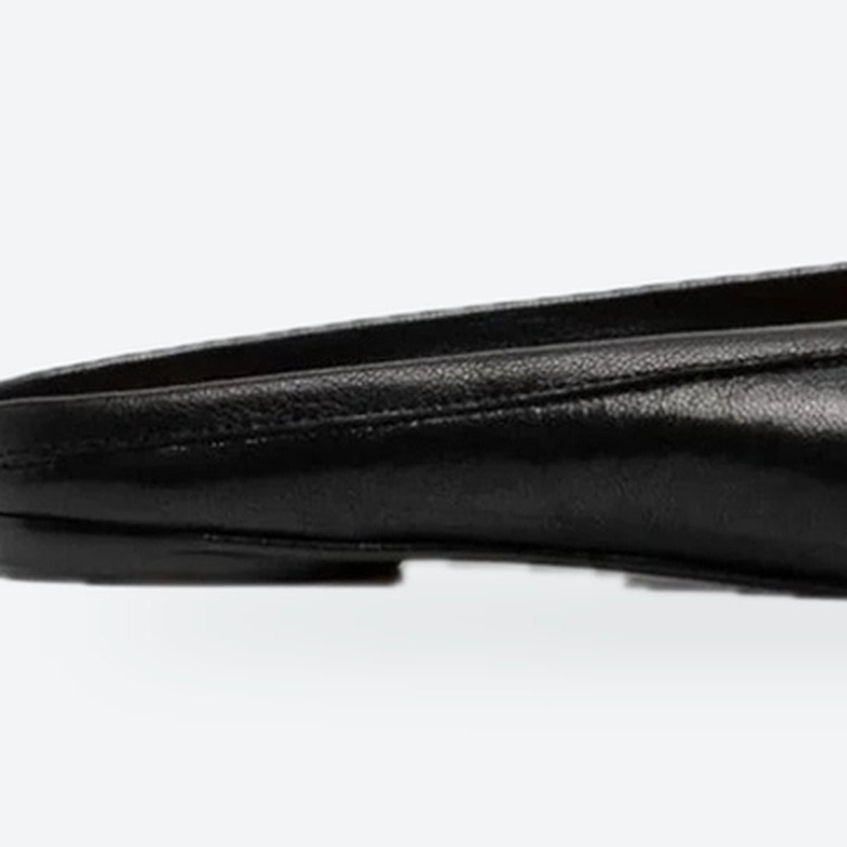 Black Leather Split-Toe Mules, photo 2
