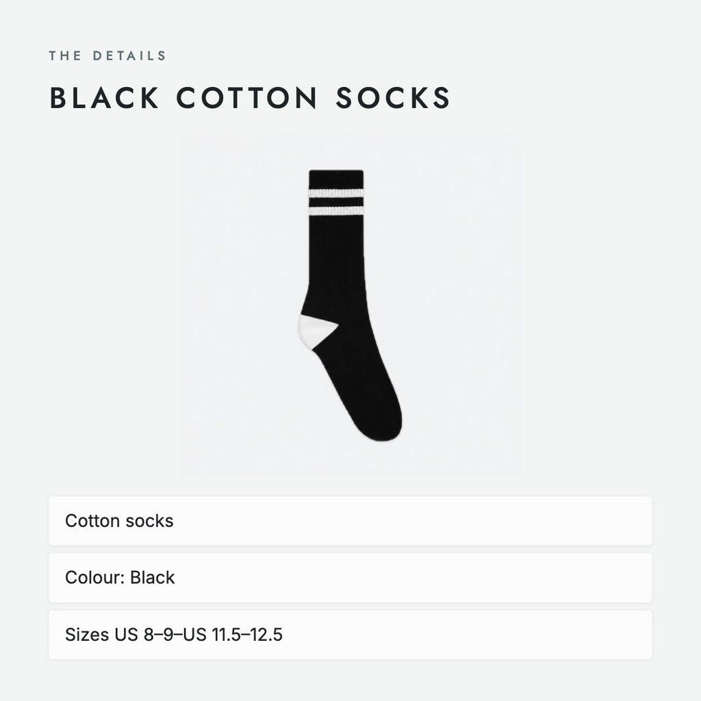 Black Cotton Socks, photo 4